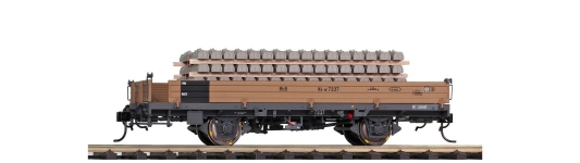 BEMO 9463101 - 0m - Niederbordwagen Kk-w mit Betonschwellen, RhB, Ep. IV-V